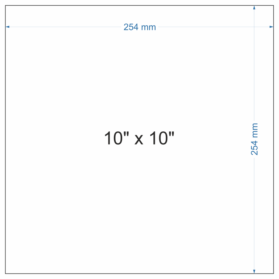 10 x 10 inch Magnetic Sign Base White 0.85mm Media support 10 sh ...